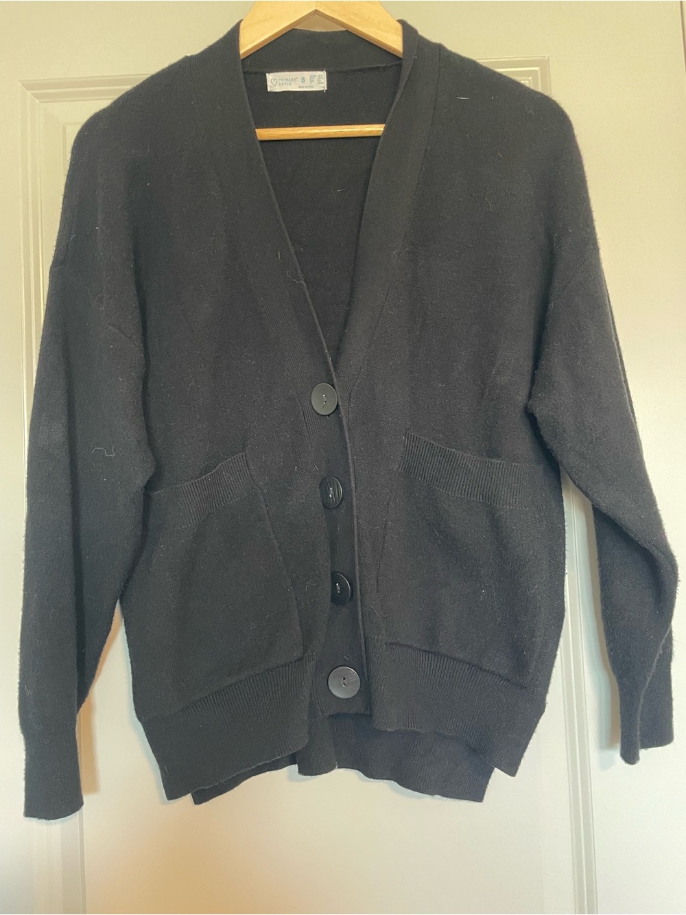 Primark Black Knit Button Up Cardigan